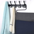 thumbnail image 5 of Dseap Coat Rack Wall Mounted-5 Tri Hooks,Stainless Steel Heavy Duty Coat Hook Rail for Hats Clothing,Matte Black 2 Pack, 5 of 7