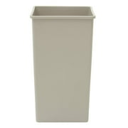 Rubbermaid 50 gal Beige Plastic Untouchable® Indoor Trash Receptacle Base - 19 1/2"L x 19 1/2"W x 34 1/4" H