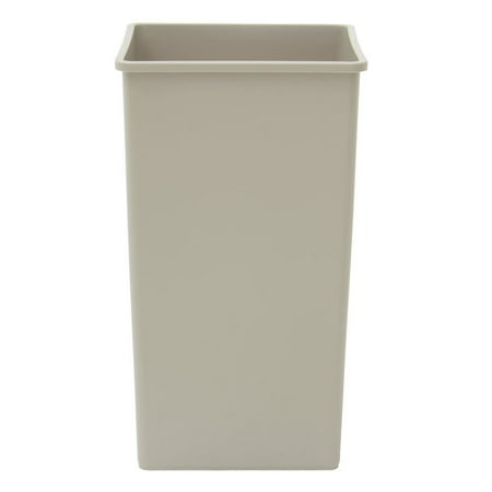 Rubbermaid 50 gal Beige Plastic Untouchable® Indoor Trash Receptacle Base - 19 1/2"L x 19 1/2"W x 34 1/4" H