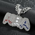 thumbnail image 4 of Hip Hop Cuban Chains Letters Necklace Pendants for Men and Women Necklaces Jewelry Iced Out Bling Chain, 4 of 6