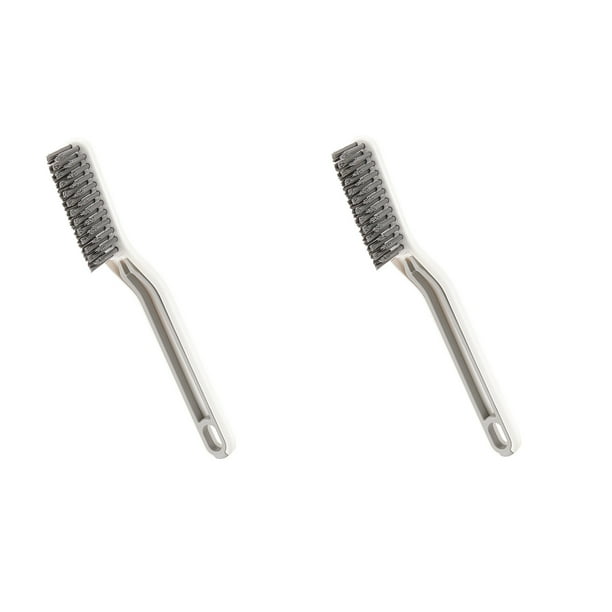 Cepillo de limpieza para baño, dos en uno, pequeño, con clip, para el cabello, para limpieza de ventanas, multifunción, para cocina
