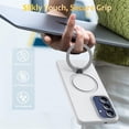thumbnail image 2 of For Samsung Galaxy A17 / A26 / F17 / M17 Case (Compatible With MagSafe) With Invisible Magnetic O-Ring Stand Military-Grade Shockproof Phone Case,White, 2 of 7