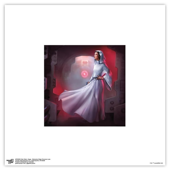 Gallery Pops Star Wars: Saga - Moments Edge Princess Leia Wall Art, Unframed Version, 12" x 12"