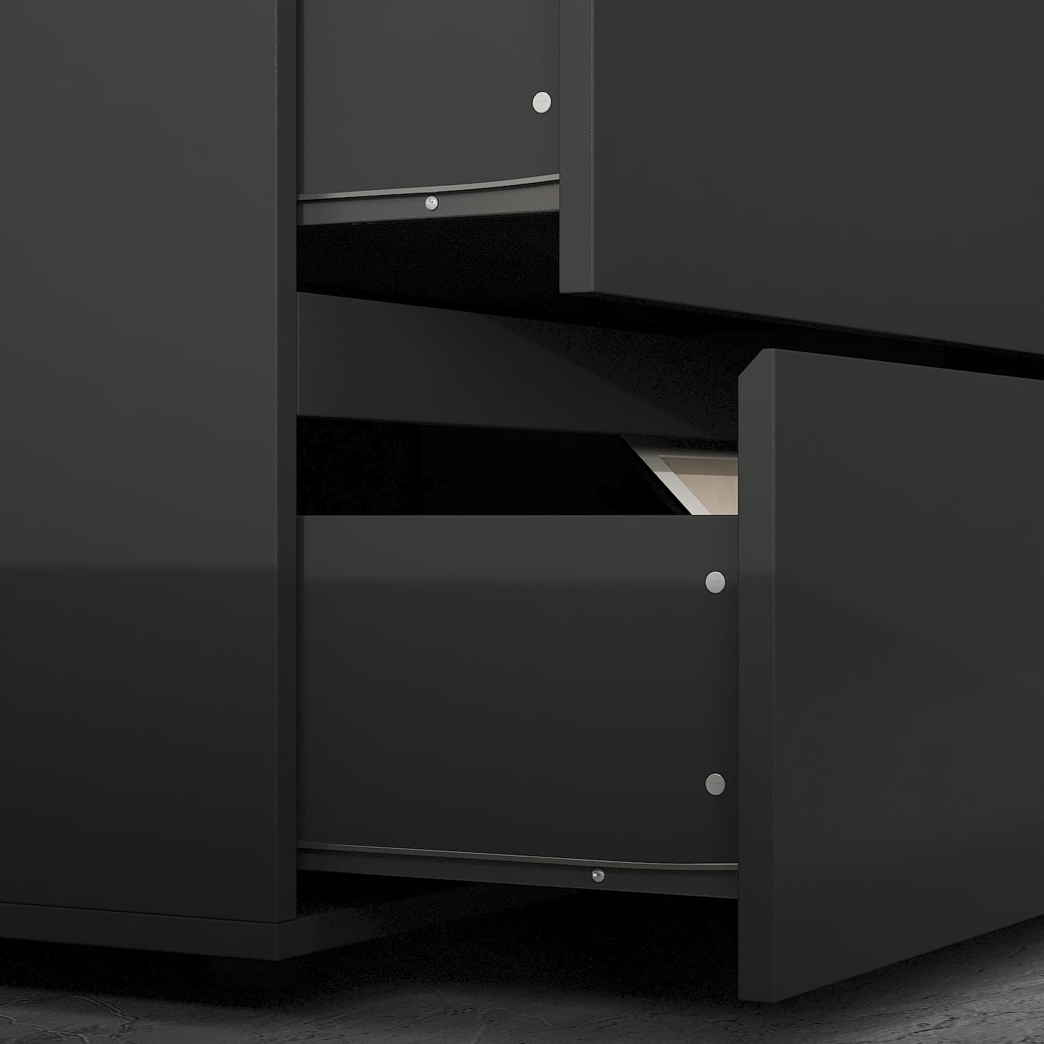 MONSLIPA 6 Drawer Dresser for Bedroom, Storage Organizer Chest of Drawers for Living Room Hallway Entryway, Black