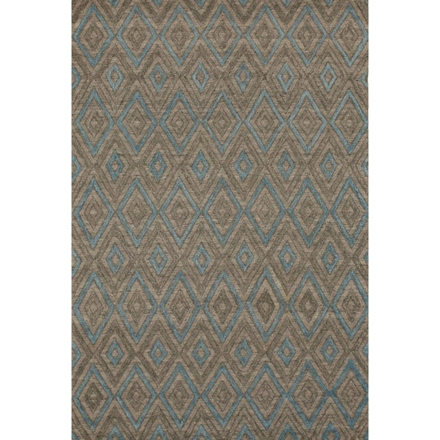 Luxurious Handmade Wool & Viscose Trellis Rug