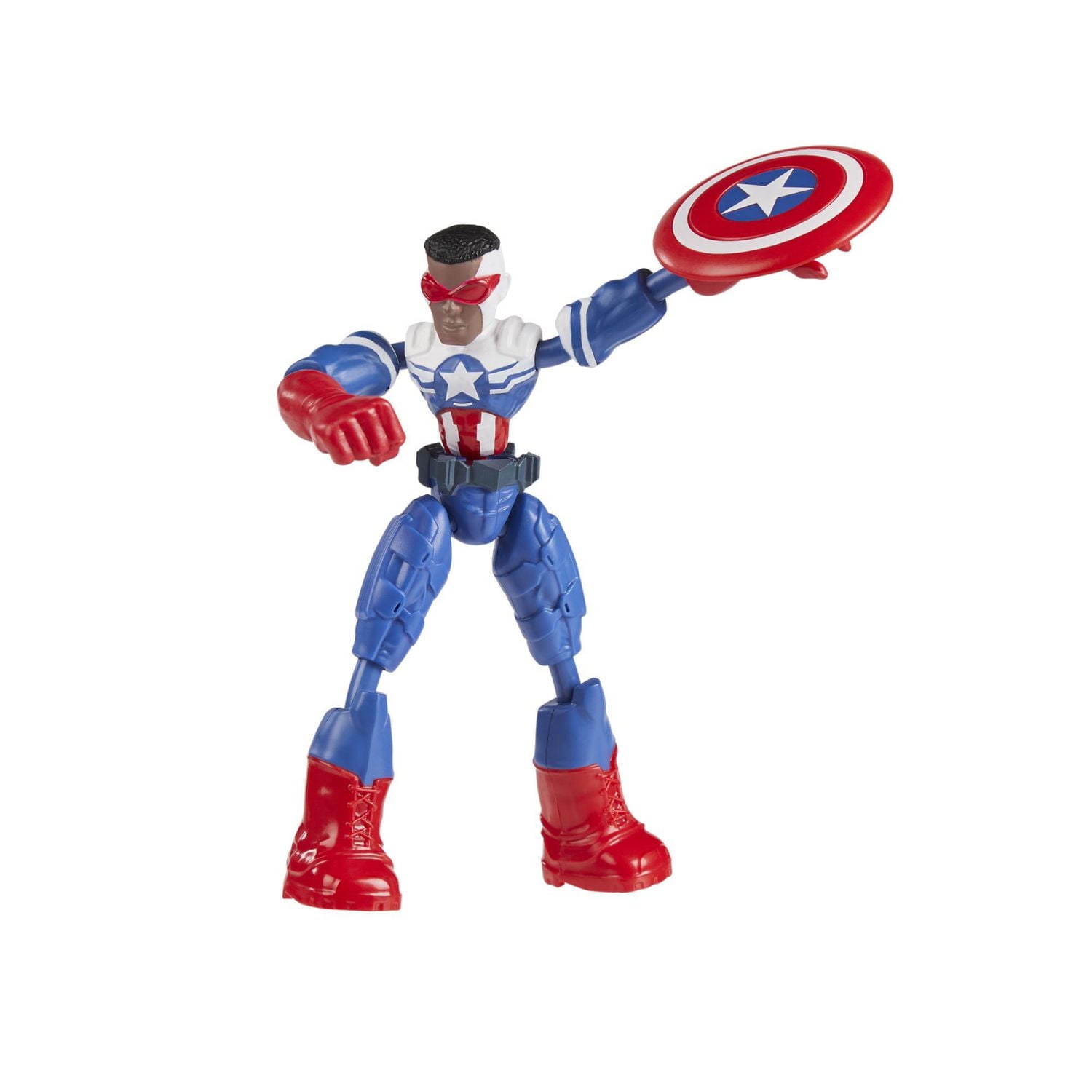 Marvel Avengers Bend And Flex Action Figure Toy, 6-Inch Flexible Captain America Super Hero Figure, Includes Accessory, For Kids Ages 4 And Up