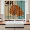 thumbnail image 2 of Ambesonne Chocolate Kitchen Curtains, Vintage Chocolate Bar, 55"x39", Cadet Blue Cinnamon, 2 of 3