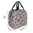 thumbnail image 2 of KLL Daisies Flowers Print Insulated Lunch Bag Women, Reusable Cute Tote Lunch Box for Adult & Men, Leakproof Cooler Lunch Bags for Work Office Travel Picnic, 2 of 5