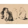 thumbnail image 3 of Théodule Ribot 24x18 Black Modern Framed Museum Art Print Titled - Cats, 3 of 5