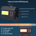 thumbnail image 5 of Lampara Led Recargable Potentes 100000 Lumen Con Luz Trasera Belug, Negro, 5 of 5