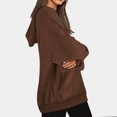 thumbnail image 7 of Timegard Sweatshirt for Women Winter Fleece Hoodies Pullover Casual Warm Long Sleeve Solid Color Tops, 7 of 7