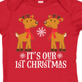 thumbnail image 4 of Inktastic Twins Our 1st Christmas Reindeer Boys or Girls Baby Bodysuit, 4 of 5