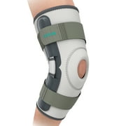 Knee Brace Compression Knee Brace for Meniscus Tear with Side Stabilizers, Postoperative Support Brace for ACL/PCL Injuries, Arthritis, Tendonitis, Patella Pain Relief, for Men and Women (XXL,Gray)