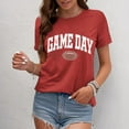thumbnail image 4 of Karight Football Shirts for Women Game Day T Shirts Football Outfits Funny Graphic Tee Casual Short Sleeve Tee Shirts, 4 of 4