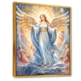 thumbnail image 2 of Designart "Heavenly Praying Of The Beautiful Virgin Of Peace III" Religious Portrait Floater Framed Canvas Wall Art, 2 of 5