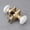Satin Brass, variant on NCL White Door Knob, Satin Brass Porcelain Door Knobs Interior, Rectangle Door Levers for Bedroom and Bathroom, Privacy Door Handles with Lock