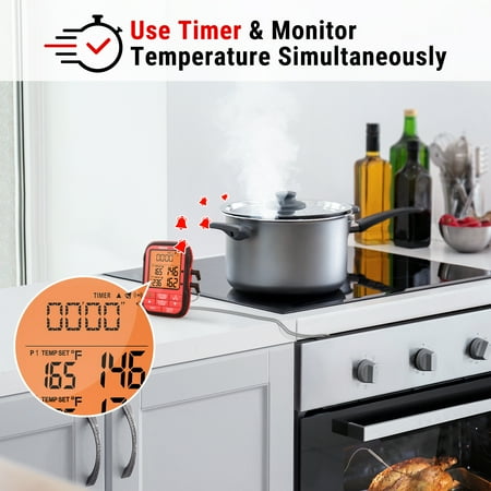 ThermoPro - Dual Probe Wireless Meat Thermometer - Red