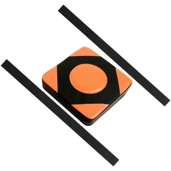 CRILSTYLEO Boxing Wall Mat Orange Pu Leather 1 Set 15.4X15.4X3.1in