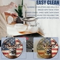 thumbnail image 3 of Electric Stove Burner Covers, Set of 4, Round Burner Cover,8 and 10 Inch,White-Tailed Deer in Front of American Flag Background, 3 of 4