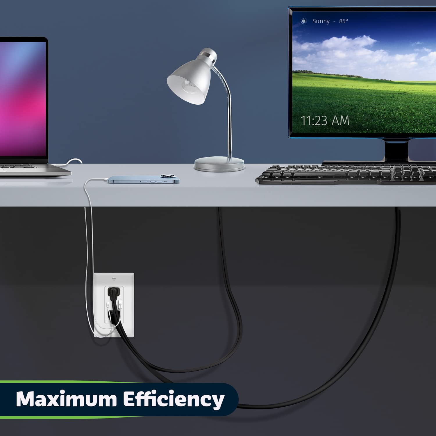 TOPGREENER GaN PD USB Outlet, Type C Wall Outlet Up to 65W Power Delivery, 15Amp Ultra-Speed USB C Outlet, Tamper-Resistant Receptacles for Laptops, Tablets, Smartphones, TU215PD60AC-W, White