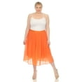 thumbnail image 5 of White Mark Women's Chiffon Pleated Midi Skirt, 5 of 6