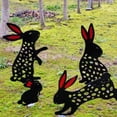 thumbnail image 2 of Animal Silhouette Stake Bunny Rabbit Garden Stake Yard Art Lawn Outdoor Patio Home Decor Floral Cutouts Metal Easter Decorations Country, 2 of 8