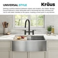 thumbnail image 6 of KRAUS Oletto Bridge Kitchen Faucet with Pull-Down Sprayhead in Matte Black, 6 of 15