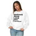 thumbnail image 4 of Matthew Mark Luke John Squad Unisex Plus Fleece Graphic Sweatshirt Brisco Brands 2X, 4 of 5