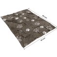 thumbnail image 4 of Brown Dog Paw Footprint Blanket,Comfortable Soft Lamb Wool Throw Blanket,All Season,Warm Lightweight Blankets for Sofa Bed Couch Living Room Chair,60"x80", 4 of 4