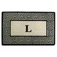 thumbnail image 1 of Greek Key 30" x 48" HeavyDuty Coir Doormat - Monogrammed L, 1 of 8
