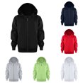 thumbnail image 6 of Gerichy Fall Hoodies For Teens Boys Sweatshirt Color Solid Zip Jackets Long Hoodie Top Boys Sleeve Up Girls Kids Coat jacket Hoodies Jacket for Boys and Girls Toddler Unisex Hoodies for Boys Girls, 6 of 6