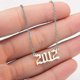 thumbnail image 1 of Birth year charm necklace 1980-2019 stainless steel pendant for anniversary gift, 1 of 5