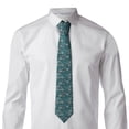 thumbnail image 2 of Naloa Modern Excavator Print Solid Color Tie Formal Necktie for Men，Suitable for business, daily life, work, 2 of 5