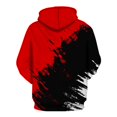 thumbnail image 3 of Graphic Hoodies for Men Novelty Pullover Sweatshirt Halloween Black 'n Red Cool Hoodie Red XXXL, 3 of 3