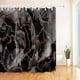 thumbnail image 4 of Cortinas de ducha de mármol NEWSUYAA, cortina de ducha de mármol negro, morado y azul, líneas abstractas grises doradas agrietadas, decoración moderna para baño, cortinas de baño impermeables con, 4 of 7
