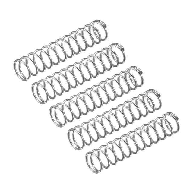 Unique Bargains Ressort de Compression, Lot de 5 en Acier Inoxydable 304, Diamètre 8 mm, Fil 0,8 mm, Longueur 40 mm