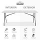thumbnail image 3 of Mesa Plegable de Plastico Para Jardín Tipo Portfolio | Ideal Para Exteriores blanco 1.8 Midtown Concept Mesa Plegable 180, 3 of 7