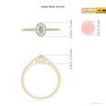 thumbnail image 4 of ANGARA Natural Oval Diamond Halo Engagement Ring in 14K Yellow Gold for Women (Size-4x3mm| Color-I-J| Clarity-I1-I2) | April Birthstone, Anniversary, Jewelry Gift for Women | Natural Diamond Ring, 4 of 8