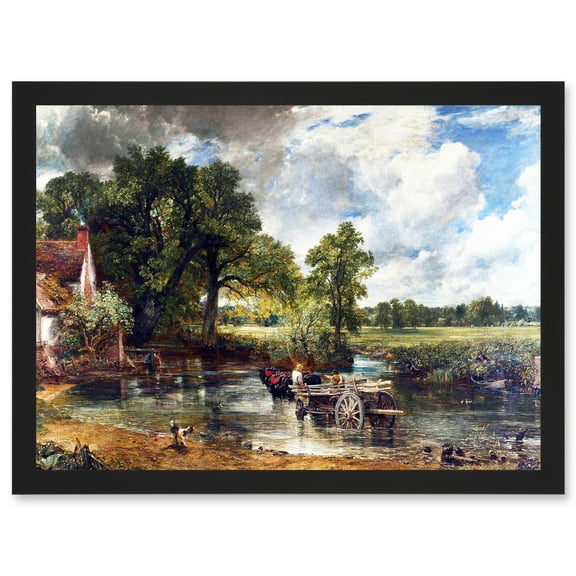 John Constable The Hay Wain Old Master Painting Artwork Framed Wall Art Print A4