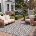 thumbnail image 4 of Safavieh Courtyard Lavern Geometric Indoor/Outdoor Area Rug, Anthracite/Beige, 9' x 12', 4 of 10
