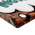 thumbnail image 2 of Ambesonne Brick Wall Fitted Sheet, Words Cracked Brick Wall, Twin Size, Multicolor, 2 of 3