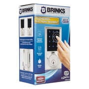 Brinks Single Cylinder Electronic Touchscreen Deadbolt, Satin Nickel Finish