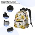 thumbnail image 5 of Wukai Bird Sunflowers Versatile Backpack:Spacious,Organized,Comfortable,Ideal for Travel and Everyday Use with Multiple Pockets and Padded Straps, 5 of 8
