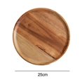 thumbnail image 1 of Plateau en Bois Simple Rond Plateau de Service Assiettes en Bois Rétro Plateau de Fruits Dessert Plateau de Collation Plateau de Fruits Assiette Alimentaire Plat Plateau de Rangement 25cm, 1 of 6