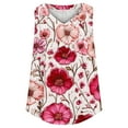 thumbnail image 3 of GERsome Womens Floral Tank Tops Sleeveless V Neck Loose Fit Flowy Tee Shirts Summer Tank Blouses for Women S-3XL, 3 of 5