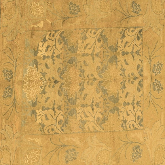 Ahgly Company Indoor Square Oriental Brown Traditional Area Rugs, 8' Square