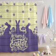 thumbnail image 4 of Shower Curtain for Bathroom Easter Egg Bunny Yellow Plank Waterproof Bath Curtains Shower Curtains with Hooks,Country Wildflower Bunny Bathroom Curtain Privacy Drapes for Bathtubs Toilet 36x72in, 4 of 9