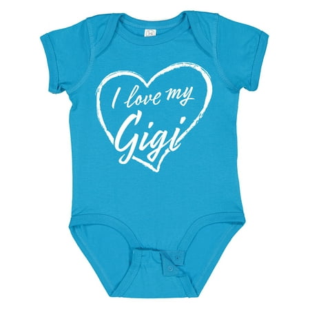 

Inktastic I Love My Gigi in White Chalk Heart Gift Baby Boy or Baby Girl Bodysuit