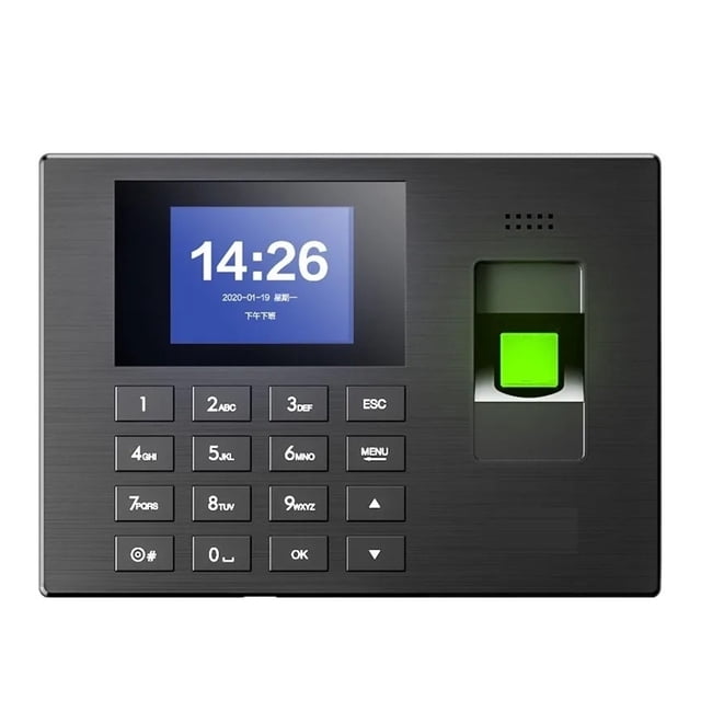 Time Clock,Attendance Machine Work Punch Card Machine Fingerprint Recognition Sign-in Machine