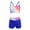 Royal Blue, variant on CHICTRY Girls Two Piece Swimwear Tankini Set Crop Tops with Shorts Swimsuit Leopard Rose 8
